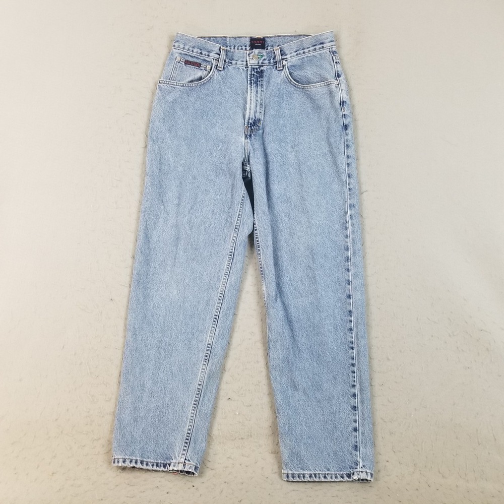 Tommy Hilfiger Jeans Mens 34x32 Blue Tommy Jeans Vintage Straight Leg Light Wash